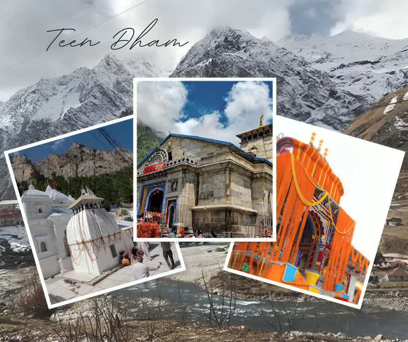 Teen Dham "Gangotri, Kedarnath, Badrinath Yatra Ex Haridwar" 7 Nights 8 Days